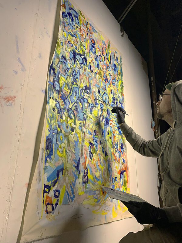 Maler im Atelier